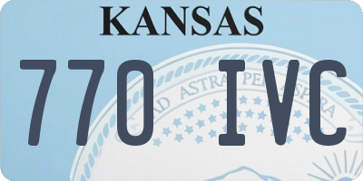 KS license plate 770IVC