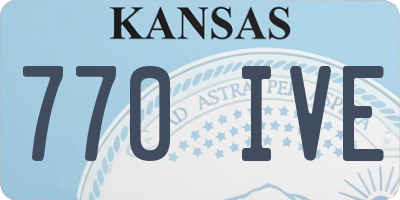 KS license plate 770IVE