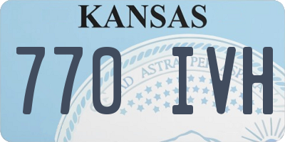 KS license plate 770IVH