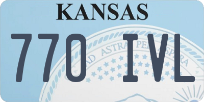 KS license plate 770IVL