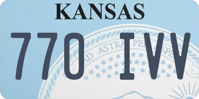 KS license plate 770IVV