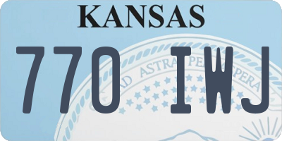 KS license plate 770IWJ