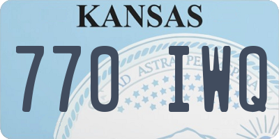 KS license plate 770IWQ
