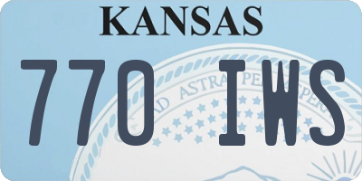 KS license plate 770IWS