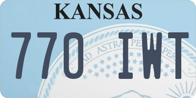 KS license plate 770IWT