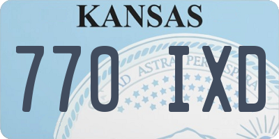 KS license plate 770IXD