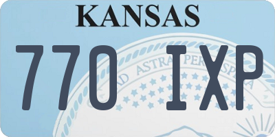 KS license plate 770IXP