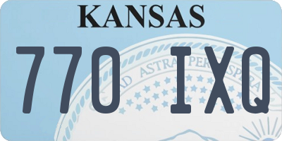 KS license plate 770IXQ