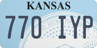 KS license plate 770IYP