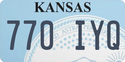 KS license plate 770IYQ