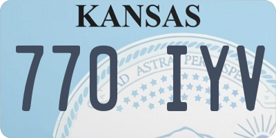 KS license plate 770IYV