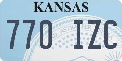 KS license plate 770IZC
