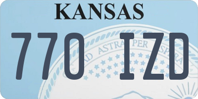KS license plate 770IZD