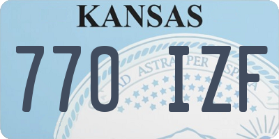 KS license plate 770IZF