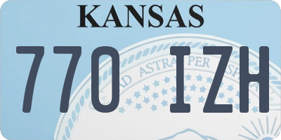 KS license plate 770IZH