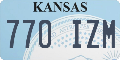 KS license plate 770IZM