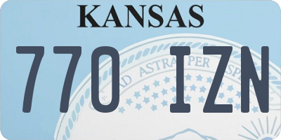 KS license plate 770IZN