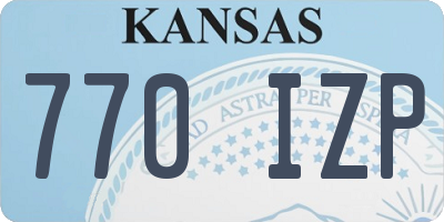 KS license plate 770IZP