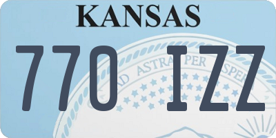 KS license plate 770IZZ