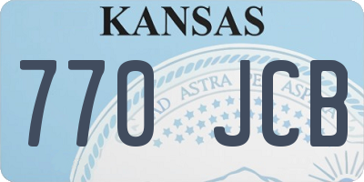 KS license plate 770JCB