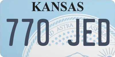 KS license plate 770JED