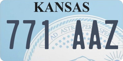 KS license plate 771AAZ