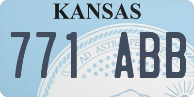 KS license plate 771ABB