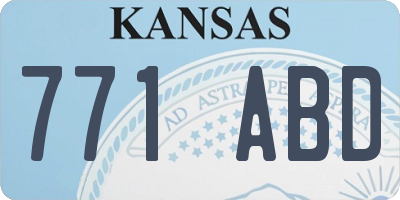 KS license plate 771ABD