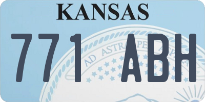 KS license plate 771ABH
