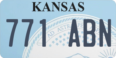 KS license plate 771ABN
