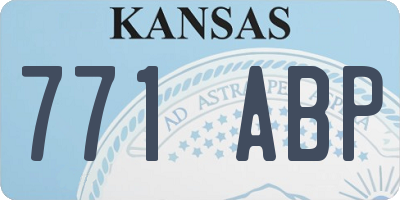KS license plate 771ABP