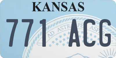 KS license plate 771ACG