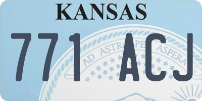 KS license plate 771ACJ