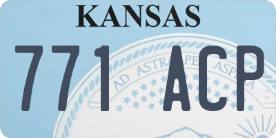 KS license plate 771ACP