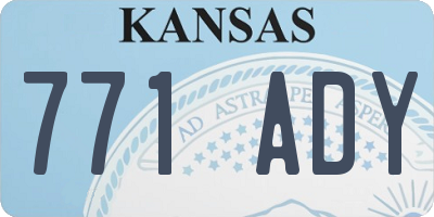 KS license plate 771ADY