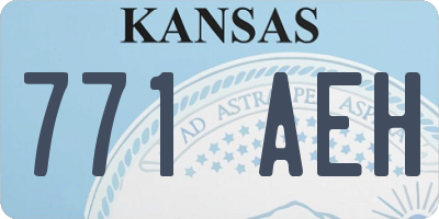 KS license plate 771AEH