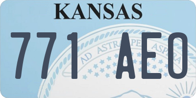 KS license plate 771AEO