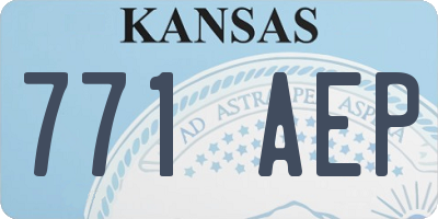 KS license plate 771AEP
