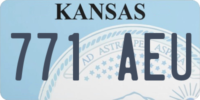 KS license plate 771AEU
