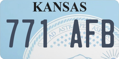 KS license plate 771AFB