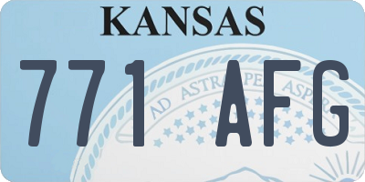 KS license plate 771AFG