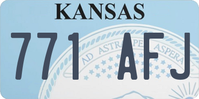 KS license plate 771AFJ