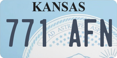KS license plate 771AFN
