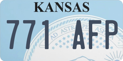 KS license plate 771AFP
