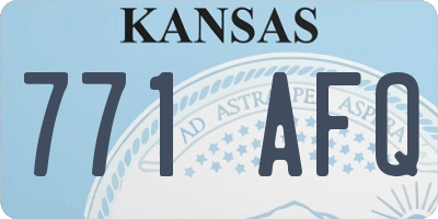 KS license plate 771AFQ
