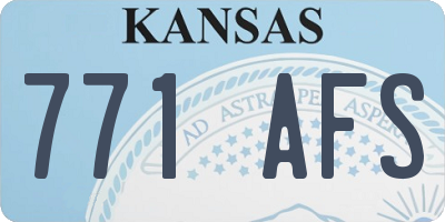KS license plate 771AFS