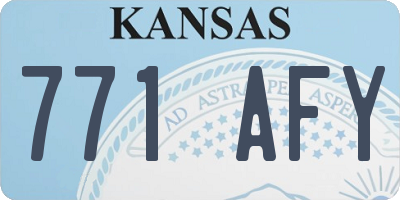 KS license plate 771AFY