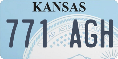 KS license plate 771AGH