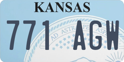 KS license plate 771AGW
