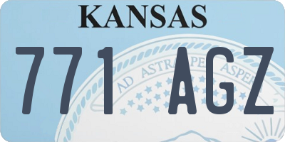 KS license plate 771AGZ